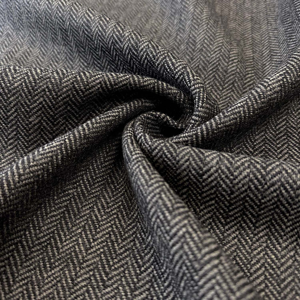 Produktfoto von unserem German Tweed Fischgrat in Anthrazit 
