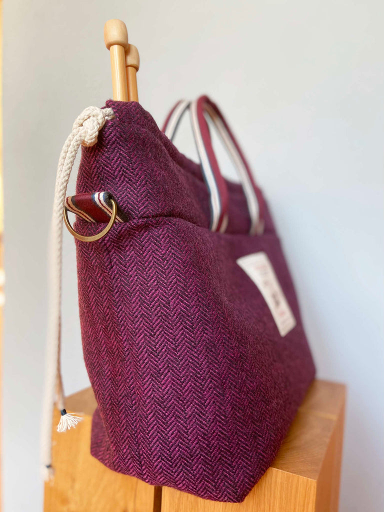 Projekttasche Bi&Si von Springi aus dem German Tweed Fischgrat Tausend und eine Nacht