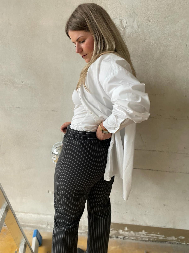 Nähbeispiel von unserem Nadelstreifen 