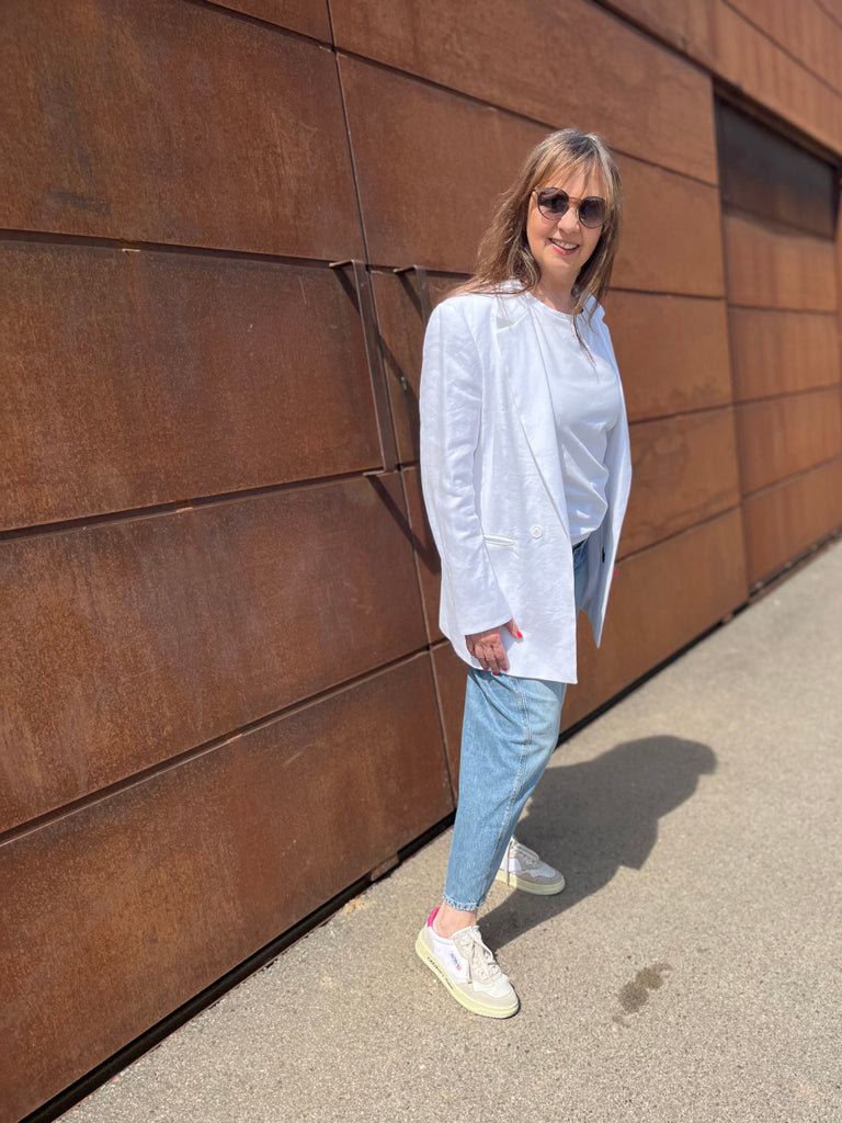 Nähbeispiel vom Panamastretch in der Farbe 'Frozen Yogurt'