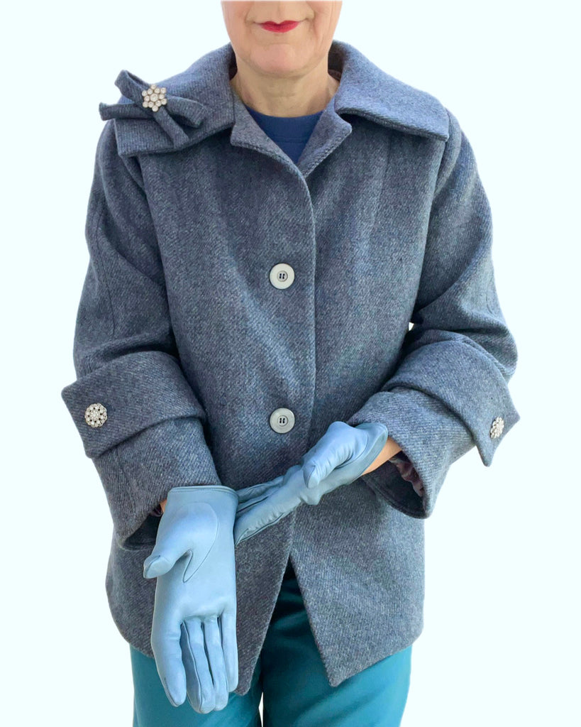 Nähbeispiel unserer recycelten Wolle als Jacke 31-1 von Sistermagpattern