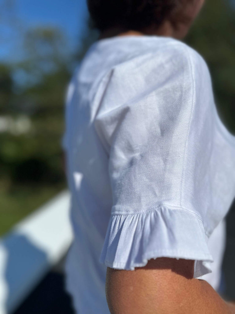 Nähbeispiel vom Panamastretch in der Farbe 'Frozen Yogurt'