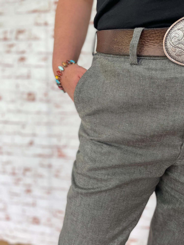 Nähbeispiel von unserem Denim in Khaki 