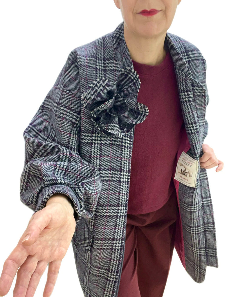 Nähbeispiel vom German Tweed Glencheck Luise als Vinny von Fibremood