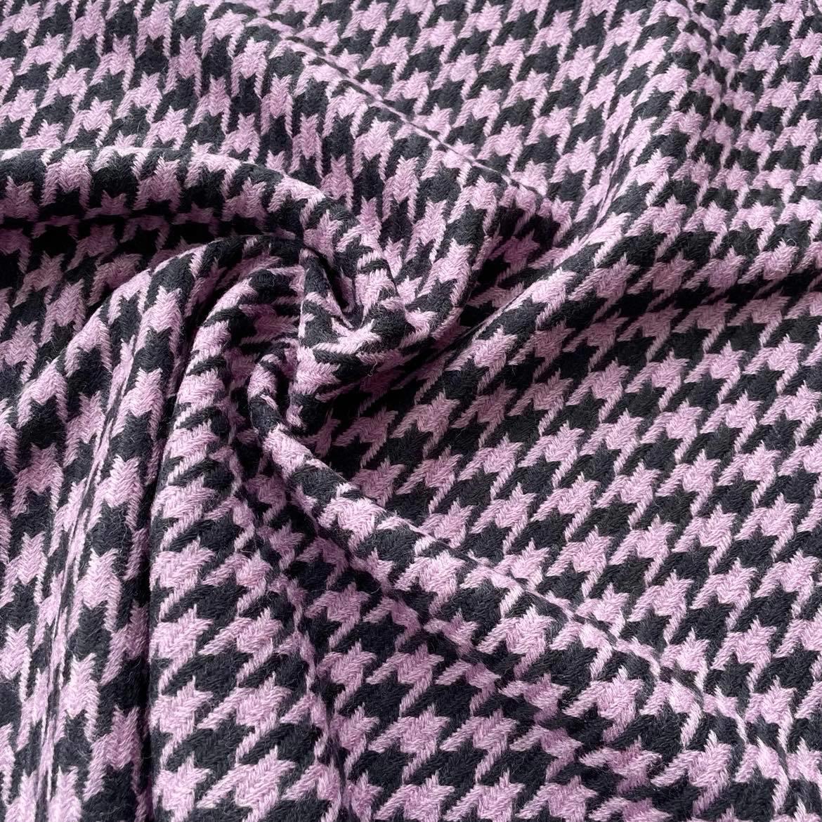 Unser German Tweed Hahnentritt in der Grau/Flieder